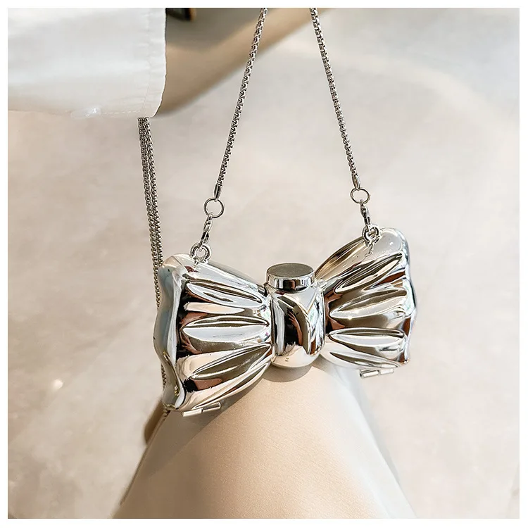 Mini Purse Chain - กระเป๋าคลัทช์ทรงกลมอะคริลิคสีทองสุดหรูสำหรับผู้หญิง กระเป๋าสะพายไหล่แบบมีกลิตเตอร์ รูปทรงแปลกใหม่ เหมาะสำหรับงานแต่งงาน งานปาร์ตี้ และงานพรอม
