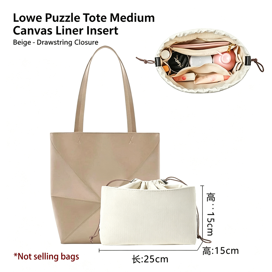Woman In Bag - กระเป๋าใส่ของแบบซิปสำหรับกระเป๋าถือ Loewe น้ำหนักเบา ใช้เป็นซับในจัดเก็บของ อุปกรณ์เสริมสำหรับกระเป๋า