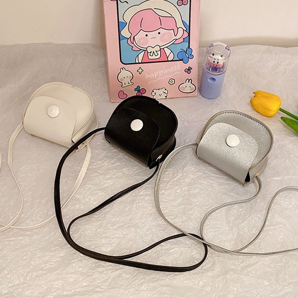 Mini Purse Chain - กระเป๋าหนัง PU สะพายข้างสำหรับเด็กผู้หญิง, กระเป๋าสายโซ่สีล้วนกระเป๋าสะพายไหล่กระเป๋าถือขนาดเล็กน่ารักสไตล์เกาหลี