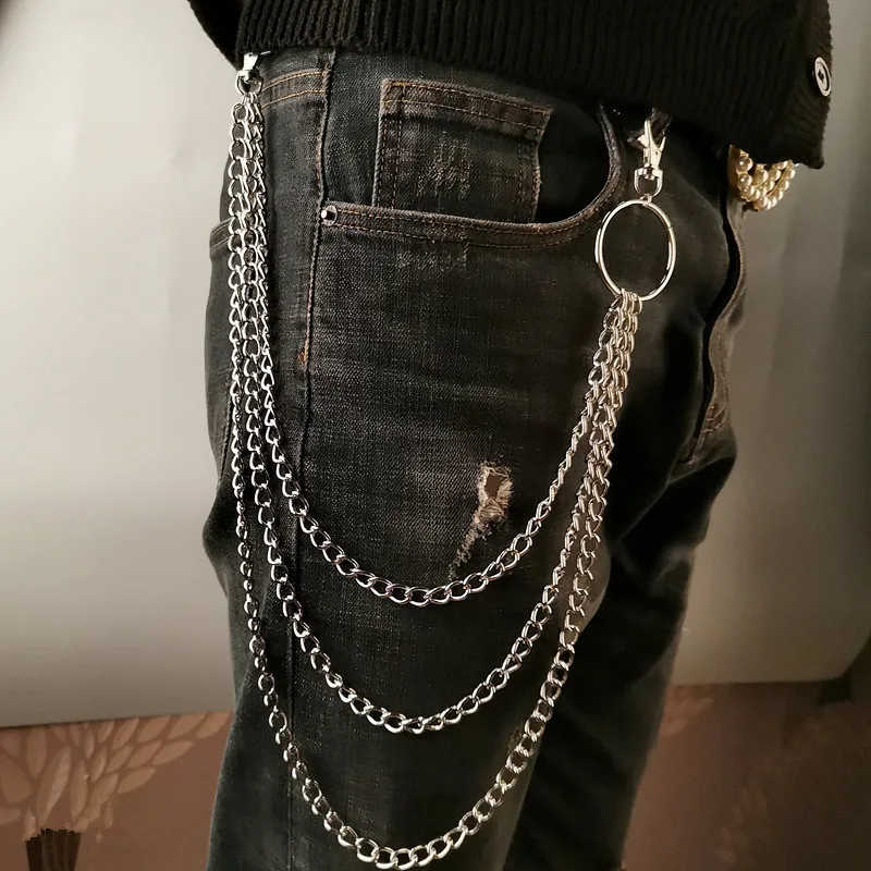 Mini Purse Chain - เข็มขัดโลหะแบบโซ่สไตล์พังก์ พร้อมห่วงคล้องกระเป๋า เครื่องประดับฮิปฮอปแฟชั่นสำหรับผู้ชายและผู้หญิง เครื่องประดับเสริมใหม่