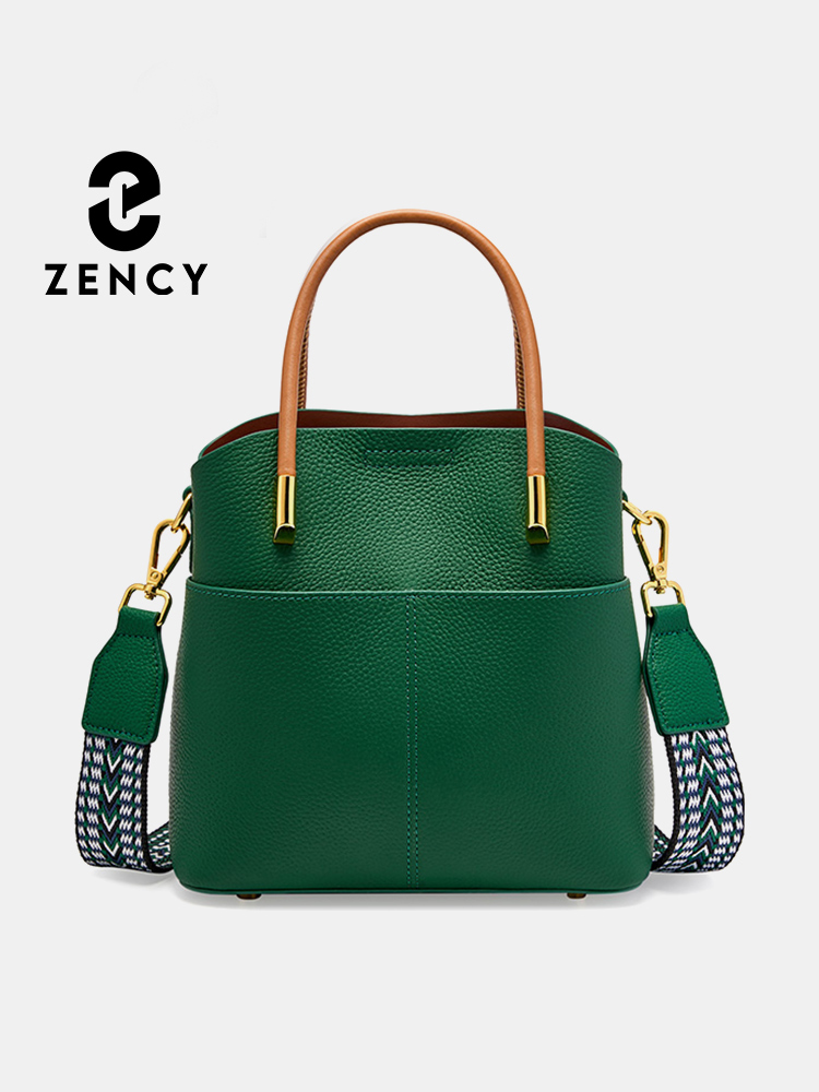 Women Bags Green - เซนซี่กระเป๋าหนังแท้คุณภาพสูงสำหรับผู้หญิงกระเป๋าถืออเนกประสงค์กระเป๋าหนังกระเป๋าสะพายข้างสีเขียวกระเป๋าช้อปปิ้ง