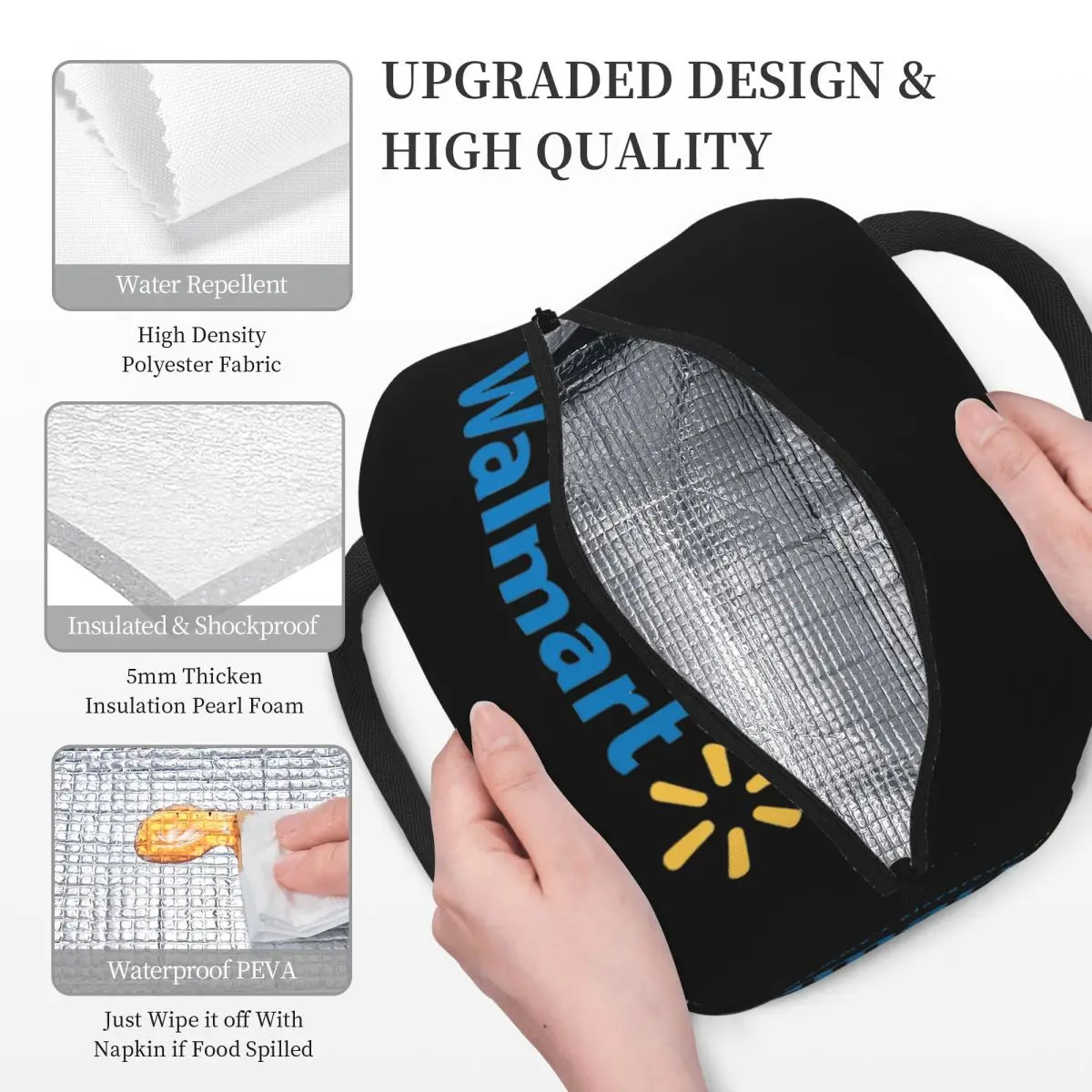 Women Bags Walmart - กระเป๋าเก็บอุณหภูมิสำหรับใส่อาหารกลางวันของวอลมาร์ทสำหรับผู้หญิง กระเป๋าเก็บความเย็นสำหรับพนักงานออฟฟิศ กล่องเก็บอาหารแบบพกพา
