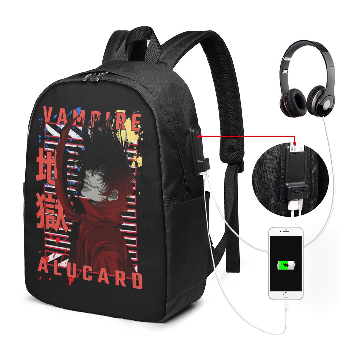 Women Bags Laptop - อัลคาคาร์ด เฮลซิง มังก้ากระเป๋าเป้สะพายหลังกระเป๋าใส่โน๊ตบุ๊คสำหรับเดินทางคอมพิวเตอร์กระเป๋านักเรียนนักศึกษากระเป๋าสะพายแล็ปท็อปสำหรับผู้ชายผู้หญิง
