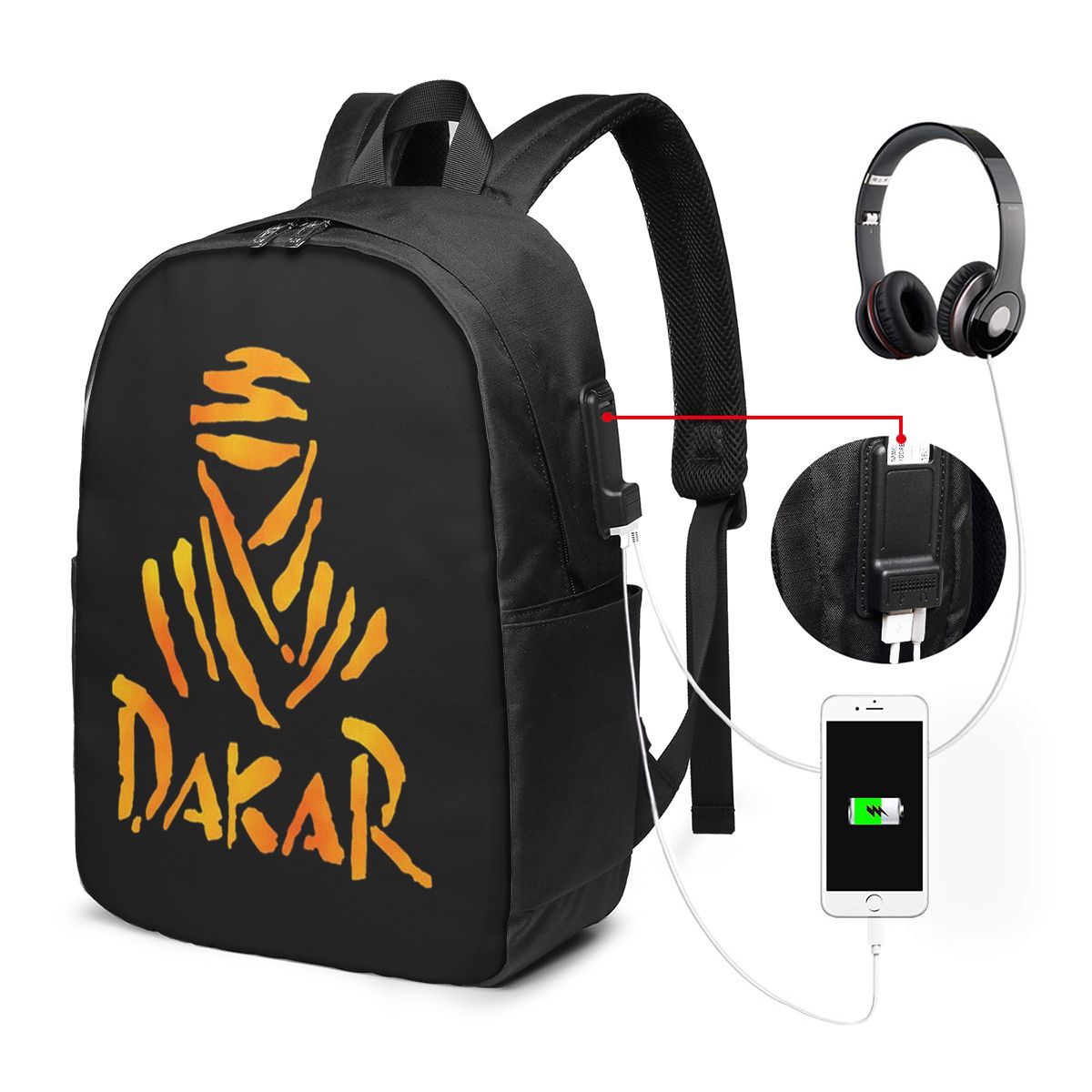 Women Bags Laptop - ดาการ์ แรลลี่กระเป๋าเป้สะพายหลังสำหรับมอเตอร์ไซค์ กระเป๋าใส่โน๊ตบุ๊ค กระเป๋าคอมพิวเตอร์ กระเป๋านักเรียน กระเป๋าสะพายแล็ปท็อปสำหรับผู้ชายผู้หญิง