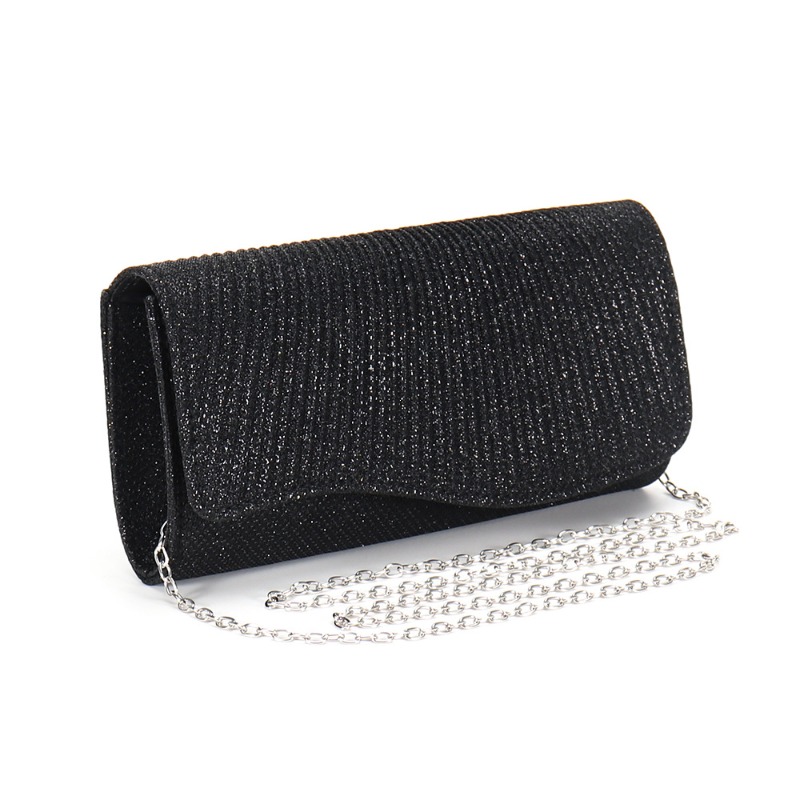 Mini Purse Chain - กระเป๋าถือผู้หญิงแบบพับได้ ประดับกลิตเตอร์ รุ่นใหม่ ปี 2026 กระเป๋าคลัทช์ทรงซองจดหมาย