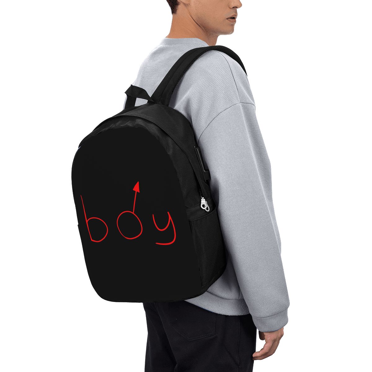 Women Bags Laptop - โบย์โมเดอร์กระเป๋าเป้สะพายหลังใส่หมวกและเสื้อเชิ้ต กระเป๋าใส่โน๊ตบุ๊ค กระเป๋าคอมพิวเตอร์ กระเป๋านักเรียน กระเป๋าสะพายแล็ปท็อปสำหรับผู้ชายผู้หญิง