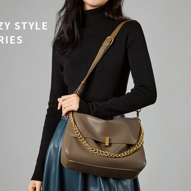 Women'S Bags Jacquemus - ใหม่หนังวัวแท้ไหล่กระเป๋าผู้หญิงขนาดใหญ่ความจุกระเป๋าถือCrossbody Messenger Toteกระเป๋าLuxury Designer