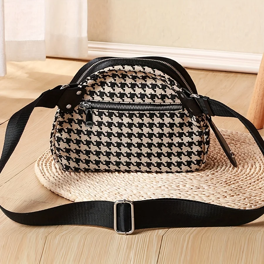 กระเป๋าผ้าใบลายฟันสุนัขอเนกประ - Women Bags Zip บทวิจารณ์และราคา
