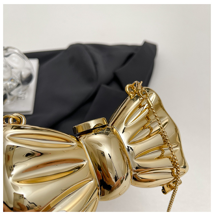 กระเป๋าคลัทช์ทรงโบว์โลหะสีทองเ - Mini Purse Chain บทวิจารณ์และราคา