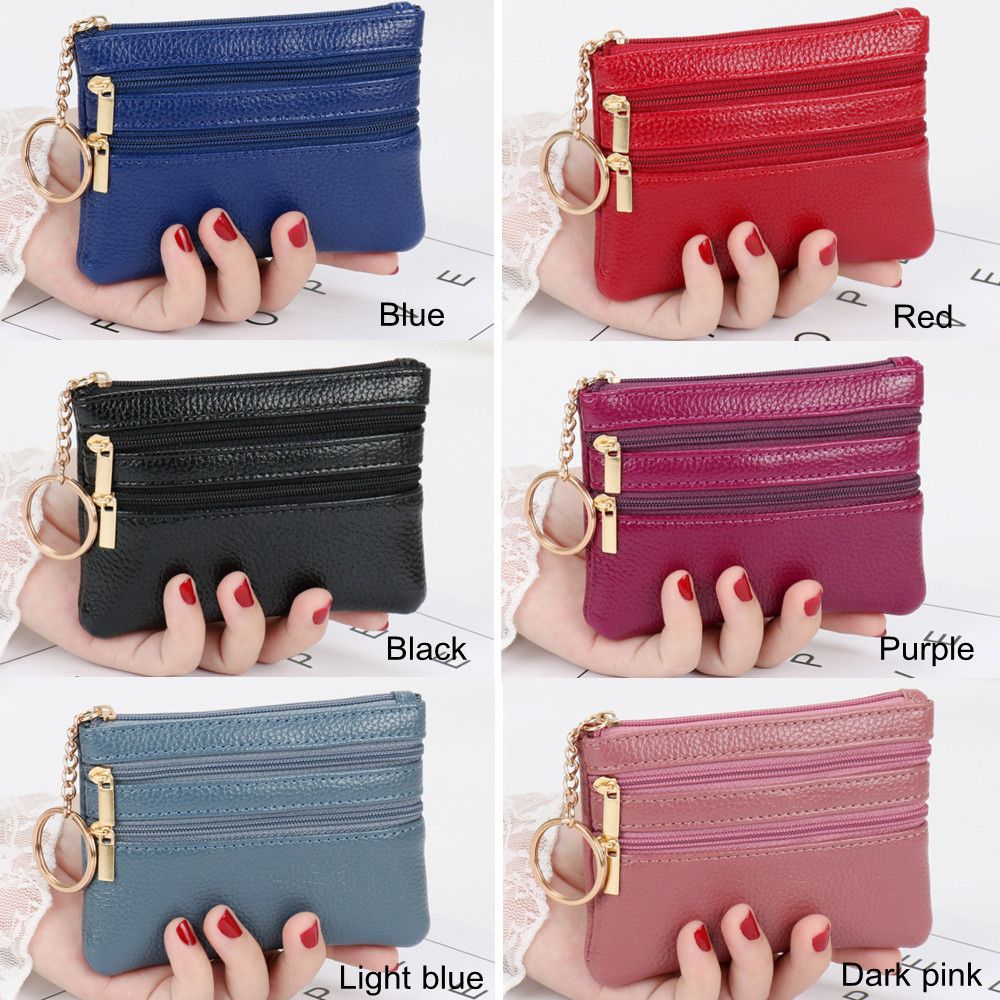 Soft Mini Card Holder กระเป๋าส - Women Bags Zip บทวิจารณ์และราคา