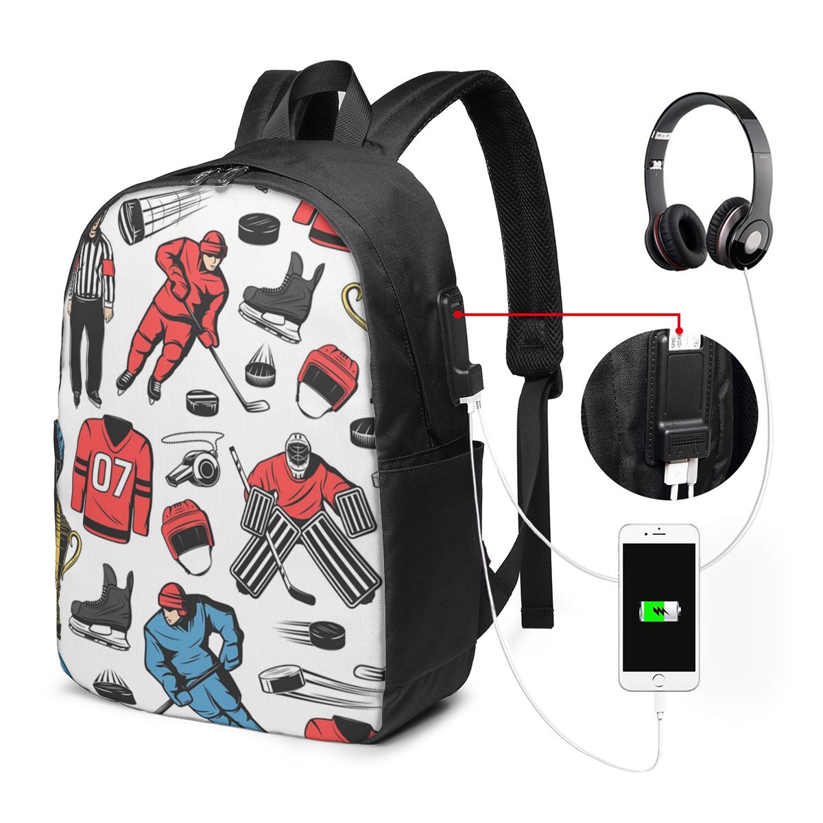 กระเป๋าเป้สะพายหลังลายฮอกกี้น้ - Women Bags Laptop บทวิจารณ์และราคา