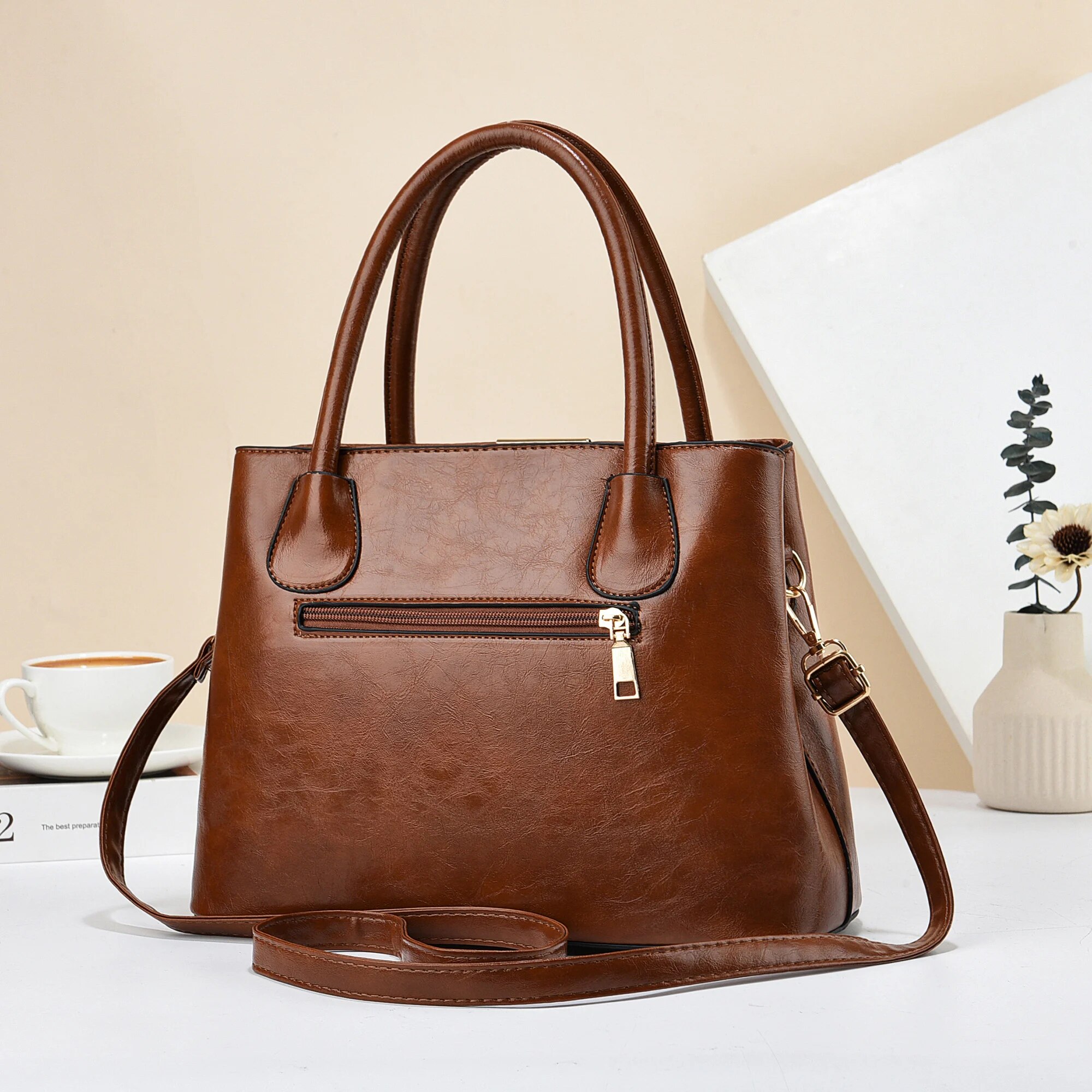กระเป๋าถือสีทึบย้อนยุคสำหรับผู - Women Hand Bags For Office บทวิจารณ์และราคา