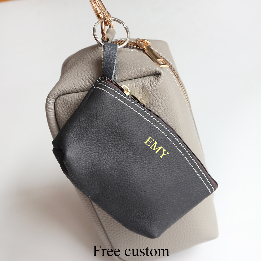 Cowhide ซิปกระเป๋าเหรียญตัวอัก - Women Bags Zip บทวิจารณ์และราคา