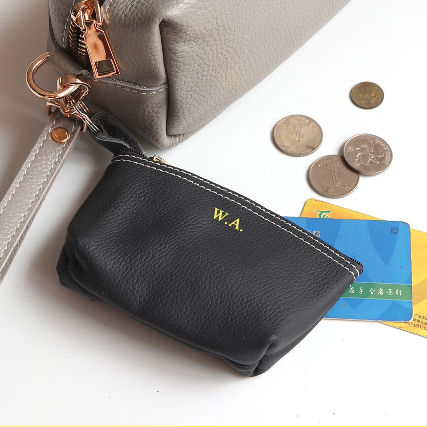 Cowhide ซิปกระเป๋าเหรียญตัวอัก - Women Bags Zip บทวิจารณ์และราคา